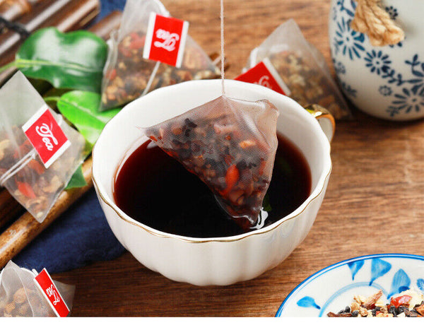 HelloYoung 7g*15 Bags Organic Hongzao Jupi Healthy Herbs Teabag Five Treasures Herbal Tea