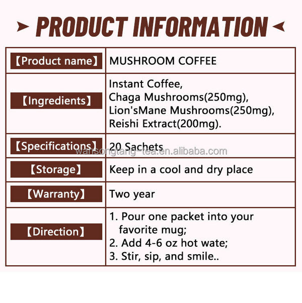 Coffee Tea Espresso Supplies Healthcare Supplement Mushroom Coffee Blend