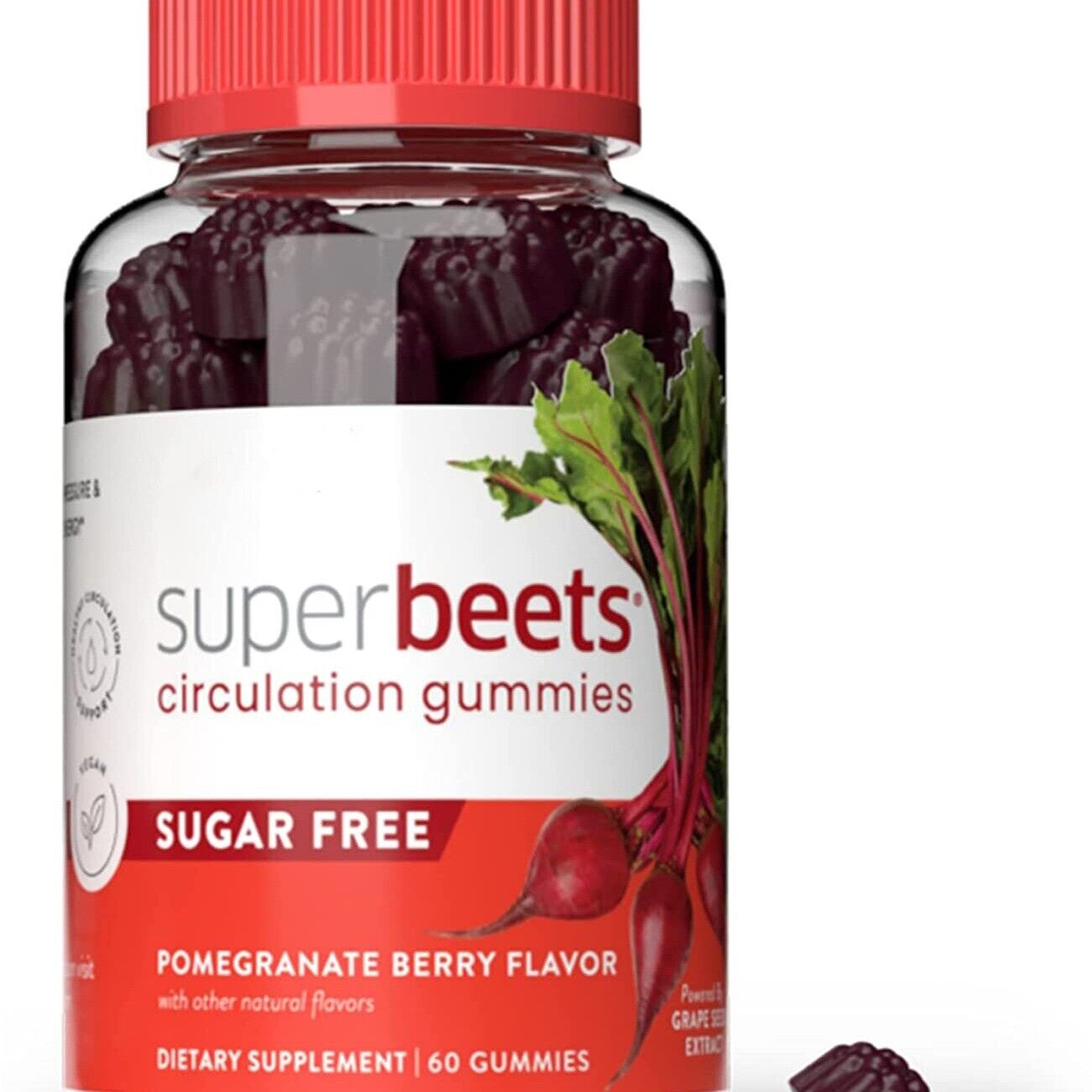 Beet Gummies Beetroot gummies Grape Seed Extract Gummy Snacks 60 Capsules Main image