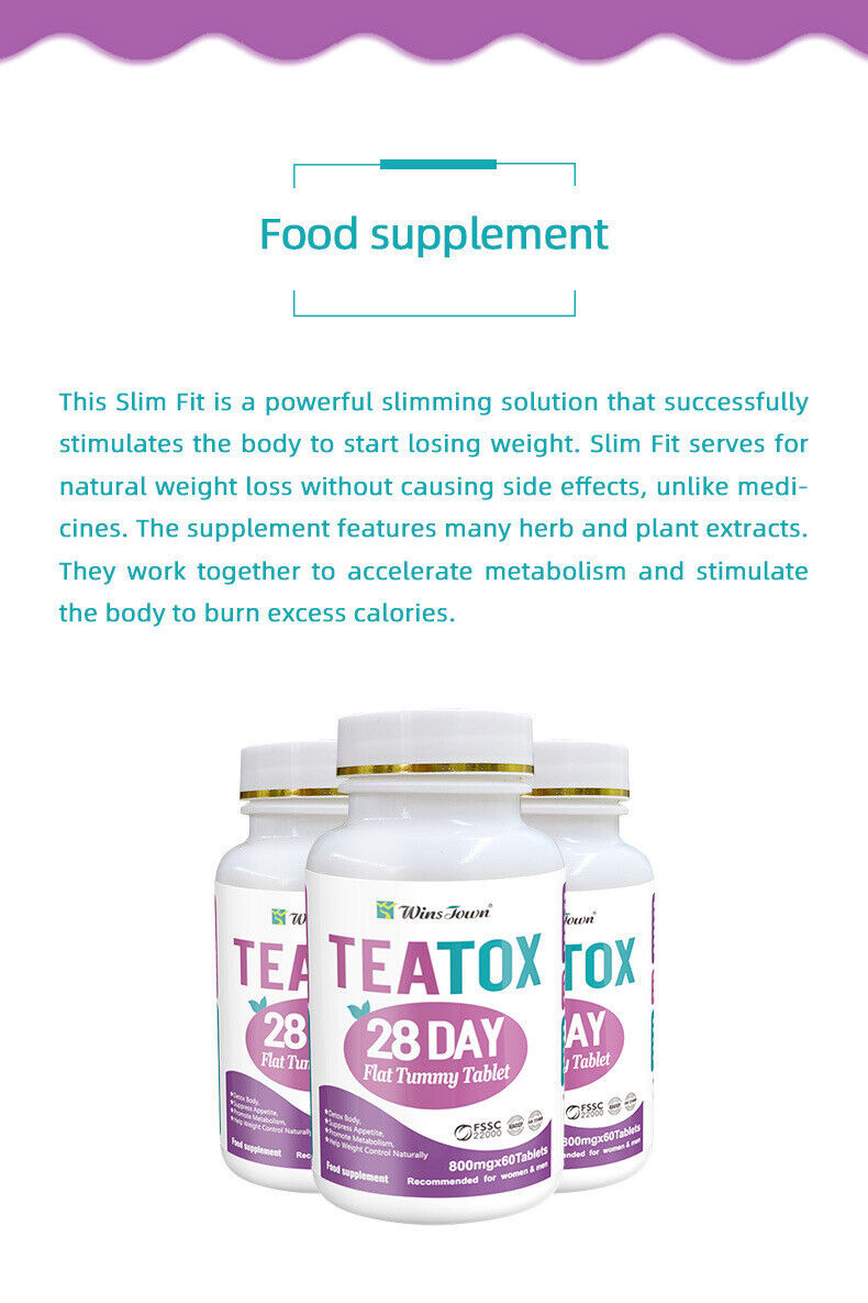 Skinny Femme Detox Pill 28 Day Flat Tummy Weight Loss Tablet 60 Tablets