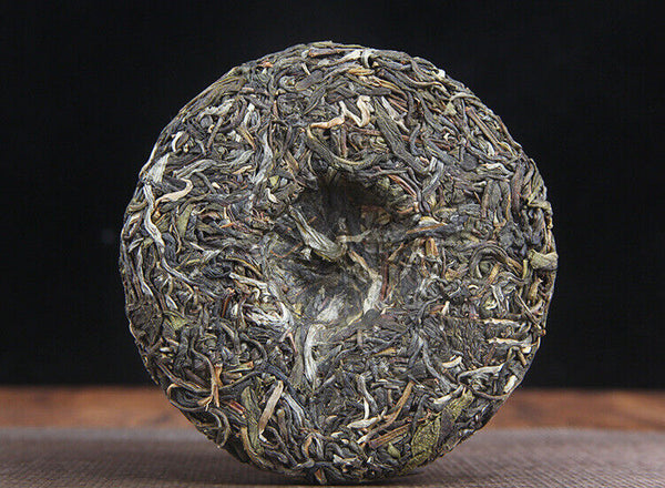 HelloYoung 100g Yunnan Menghai He Kai Sun Green Pu-erh Raw Tea Cake Seven Seed Cake Tea