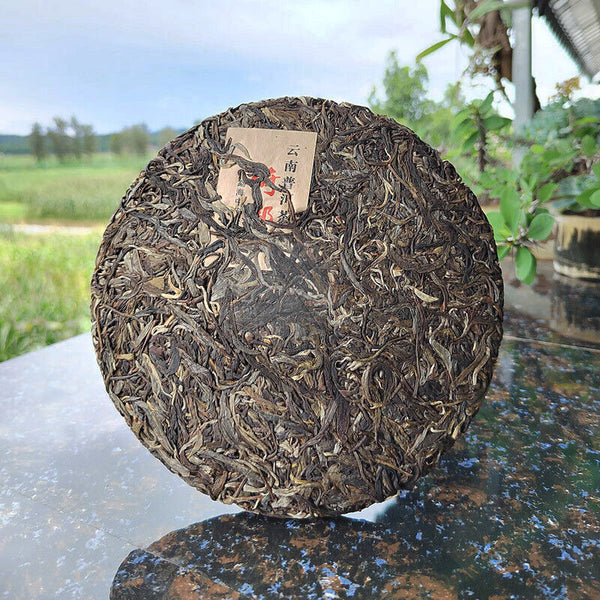 HelloYoung 357g Yibang Pu'er Raw Tea Ancient Six Great Tea Mountains Yunnan Old Tree Cake