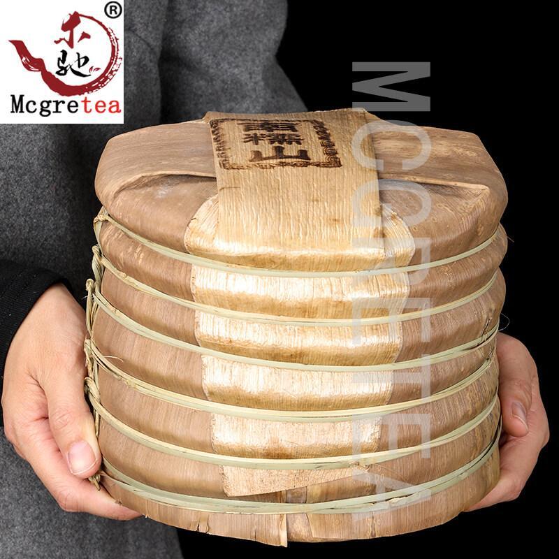 HelloYoung Organic Raw pu er tea Yunan Ancient trees Big Green Puer tea Puerh Pu'er 357g