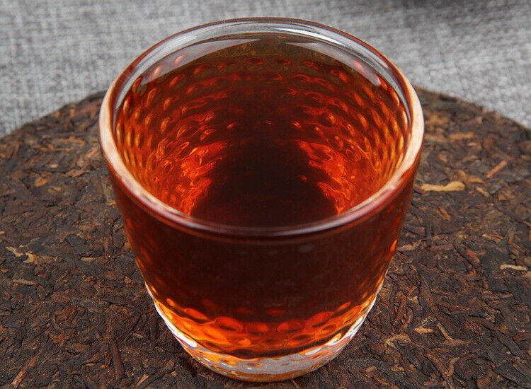 HelloYoung 357g Puerh Ripe Tea Menghai Chenxiang Yunnan Seven Seed Cake Puerh Golden Bud