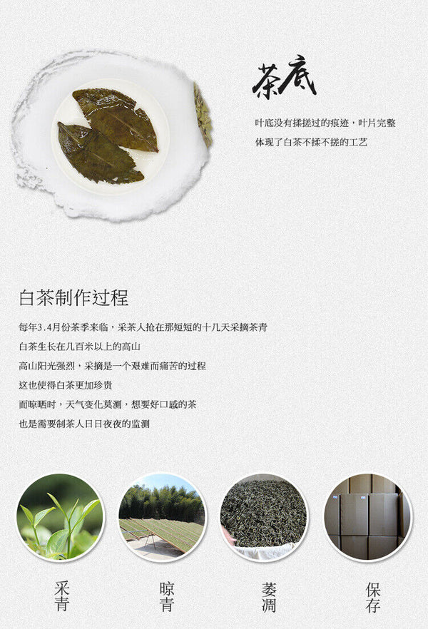 HelloYoung 300g Fuding White Tea Old Ancient Tree Old White Tea Cake Mint Aroma
