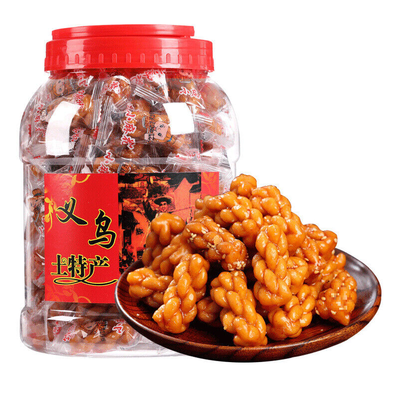 Yiwu Red Sugar Twisted Donut Black Sesame Snack Traditional Treats