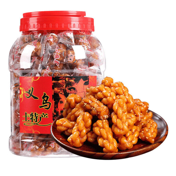 Yiwu Red Sugar Twisted Donut Black Sesame Snack Traditional Treats