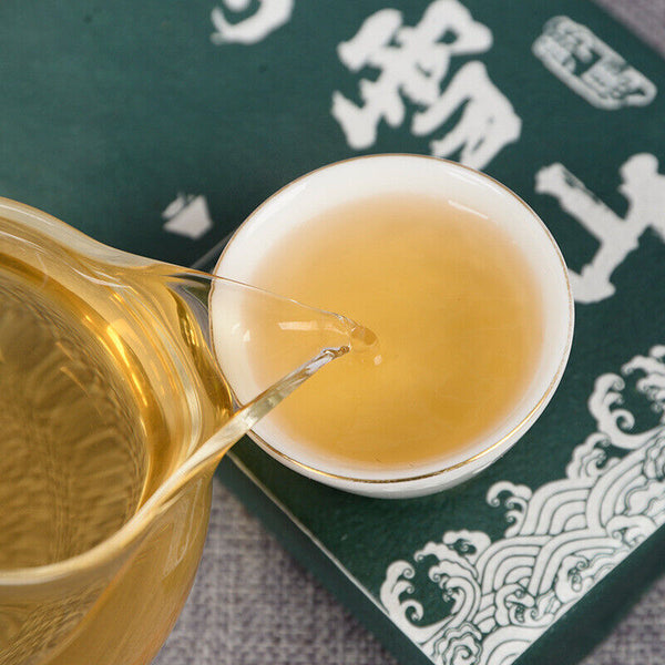 HelloYoung 500g Yunnan Bangma Big Snow Mountain Raw Tea Brick Golden Leaf First Spring Tea