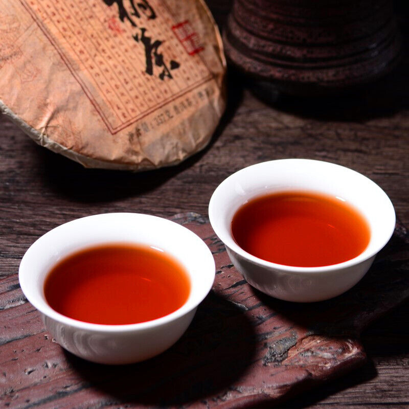 HelloYoung Top Organic Ripe Pu-erh Tea Handmade Yunnan Menghai Cooked Black Tea Cakes 357g