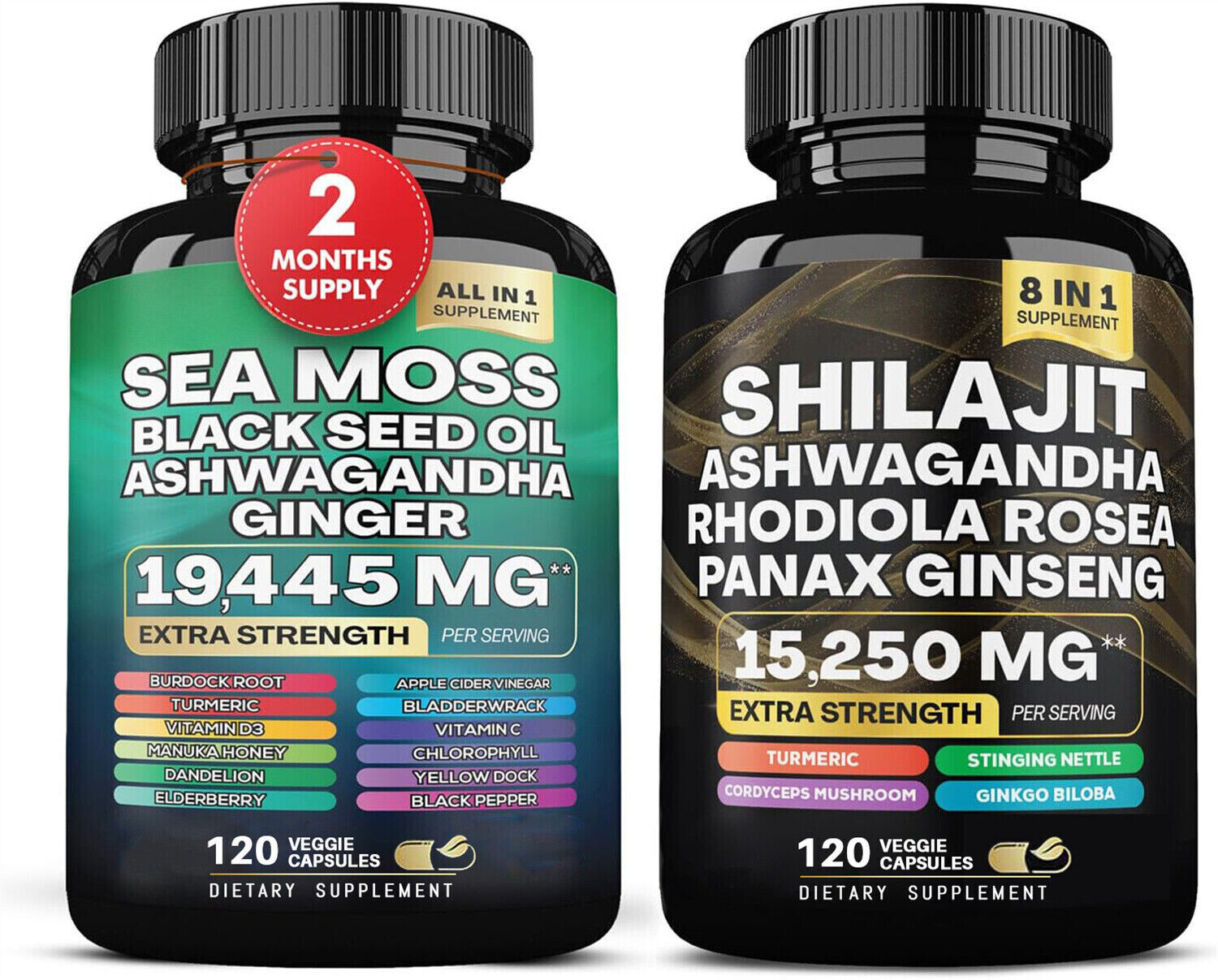 Sea Moss Bundle Black Seed Multivitamin & Shilajit Power Combo Secondary image