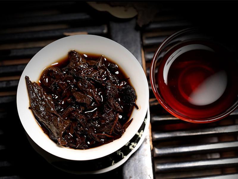 357g Yunnan Pu-erh Tea Puerh Ripe Tea Wishful Tea-cake Top Class Cooked Puer Tea
