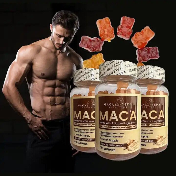 Men Powerful Energy Supplements Vegan Maca Root Gummies 60G Secondary image