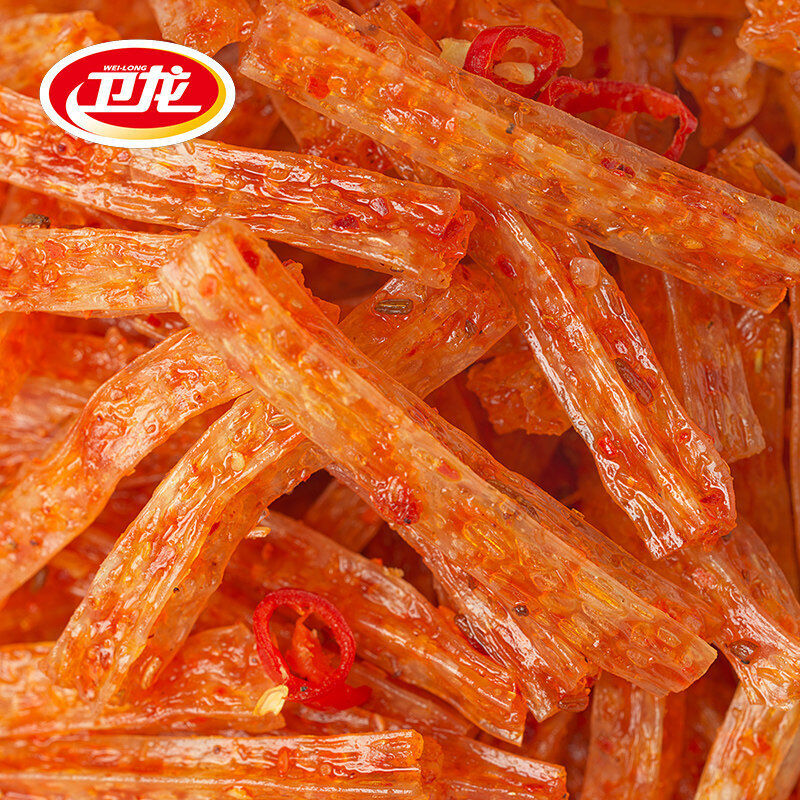 Weilong Small Gluten Spicy Strips Vegetarian Meat Spicy Snacks 卫龙小面筋辣条大刀肉素肉零食