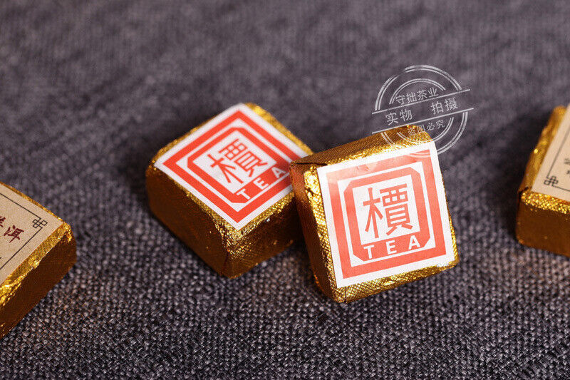 HelloYoung 500g Yunnan Pu'er Tea Leaves Small Golden Brick Mini Small Tuo 檟字方砖