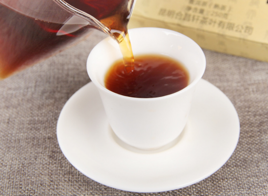 HelloYoung 250g Yunnan Da Ye Puerh Tea Brick Oujin Da Ye Ripe Tea Aged Black Tea
