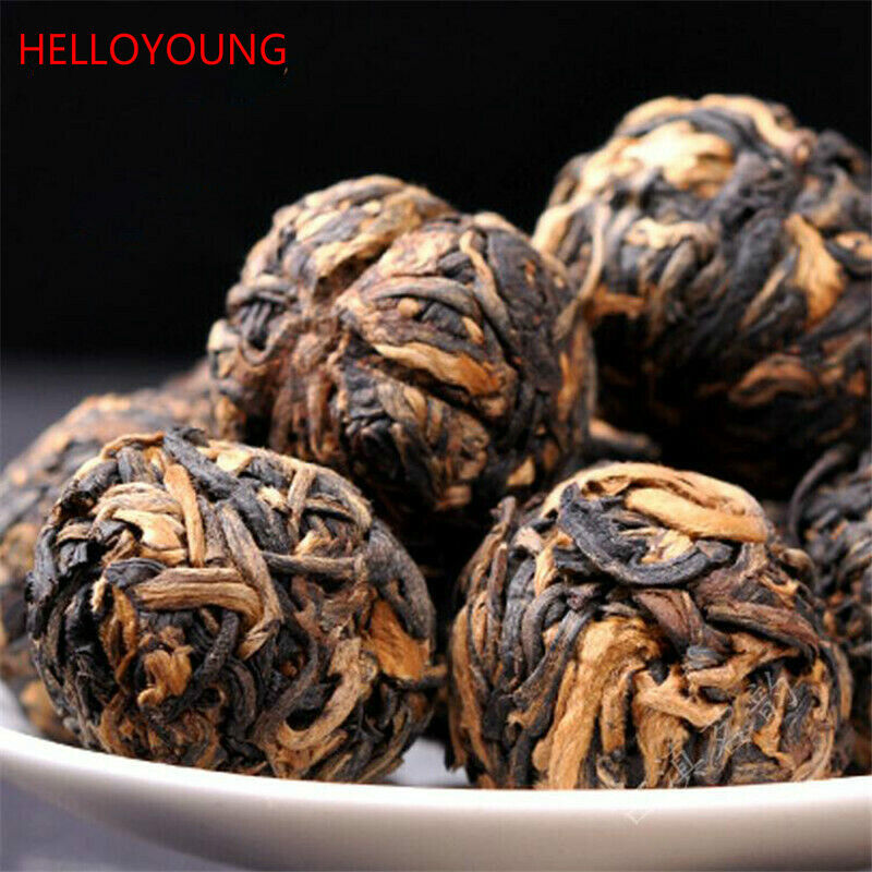 HelloYoung 100g Small Gold Ball Black Tea Organic Dianhong Bud Tea China Yunnan Specialty