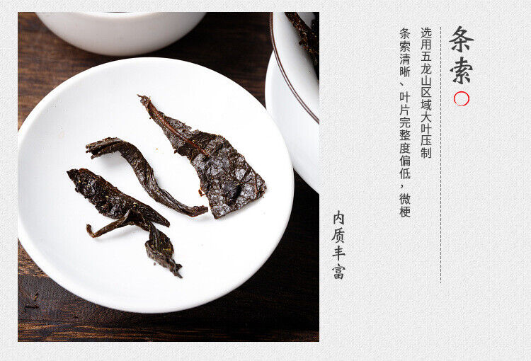 HelloYoung 1kg Anhua black tea hand-built por brick original golden Tianti Fu brick tea