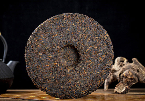 357g Aged Ancient Tree Pu'er Tea Ripe Tea Mengku Iceland Palace Qizi Cake Tea
