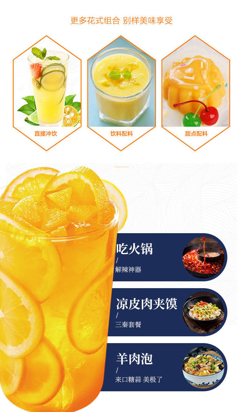 80s-90s Retro Citrus Flavor Solid Beverage Authentic Classic Orange Powder Drink