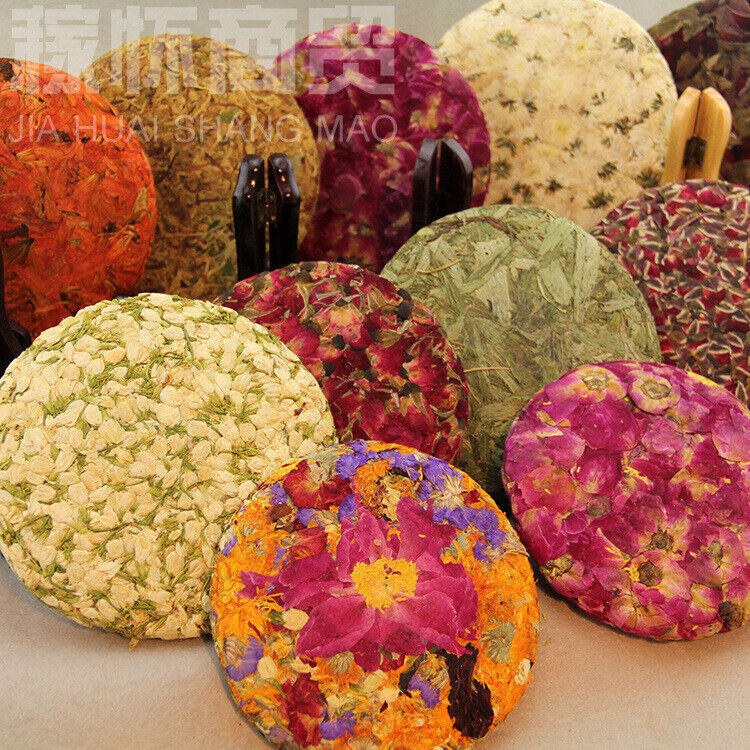 Dried Flower Tea Cake 200g Natural and Healthy Dried Flower Tea Rose Flower Cake Main image