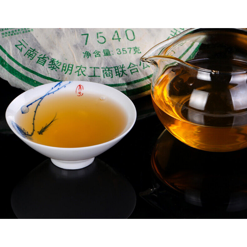 BA JIAO TING Liming 7540 Pu-erh TeaChaCake 357g/12.59oz Menghai Qi Zi Bing Cha