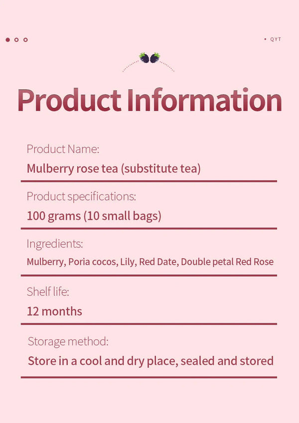 Mulberry rose tea Healthy Herb Tea Bag 100g/3.52oz