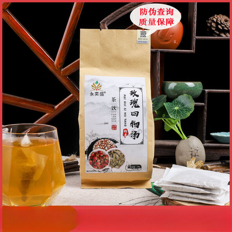 Rose Four Substance Peach Blossom Herbal Tea for Women Tea Bags Secondary image