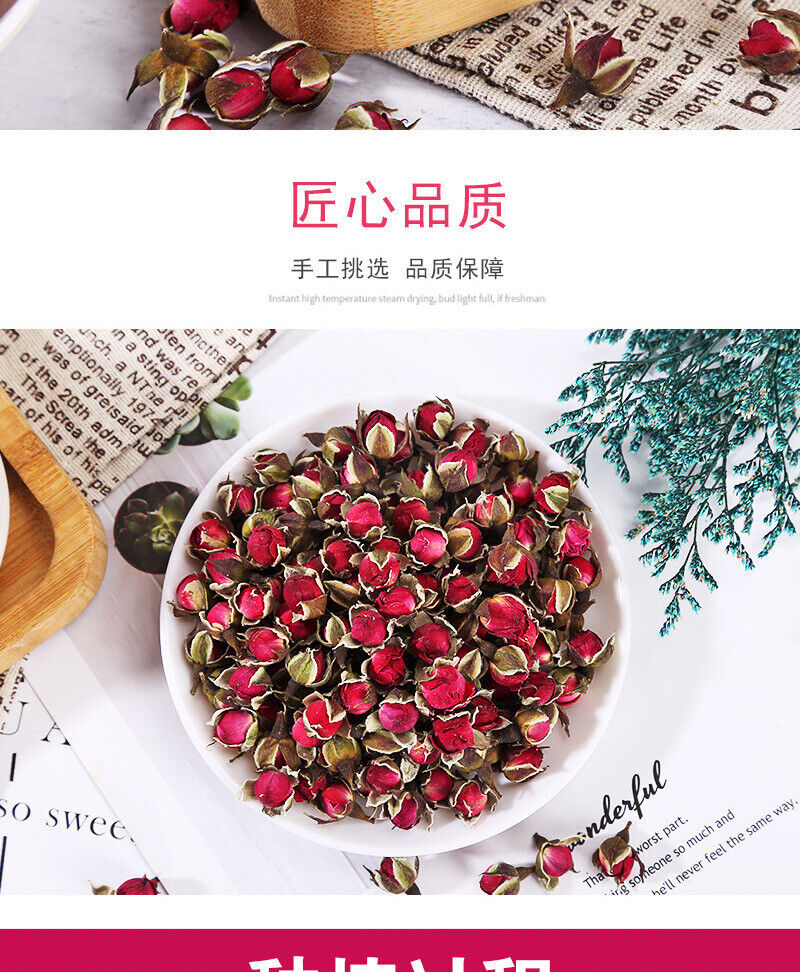 Fresh Golden Rose Flowers Tea -Sulphur-Free Dried and Bulk 80g Pack from Yunnan