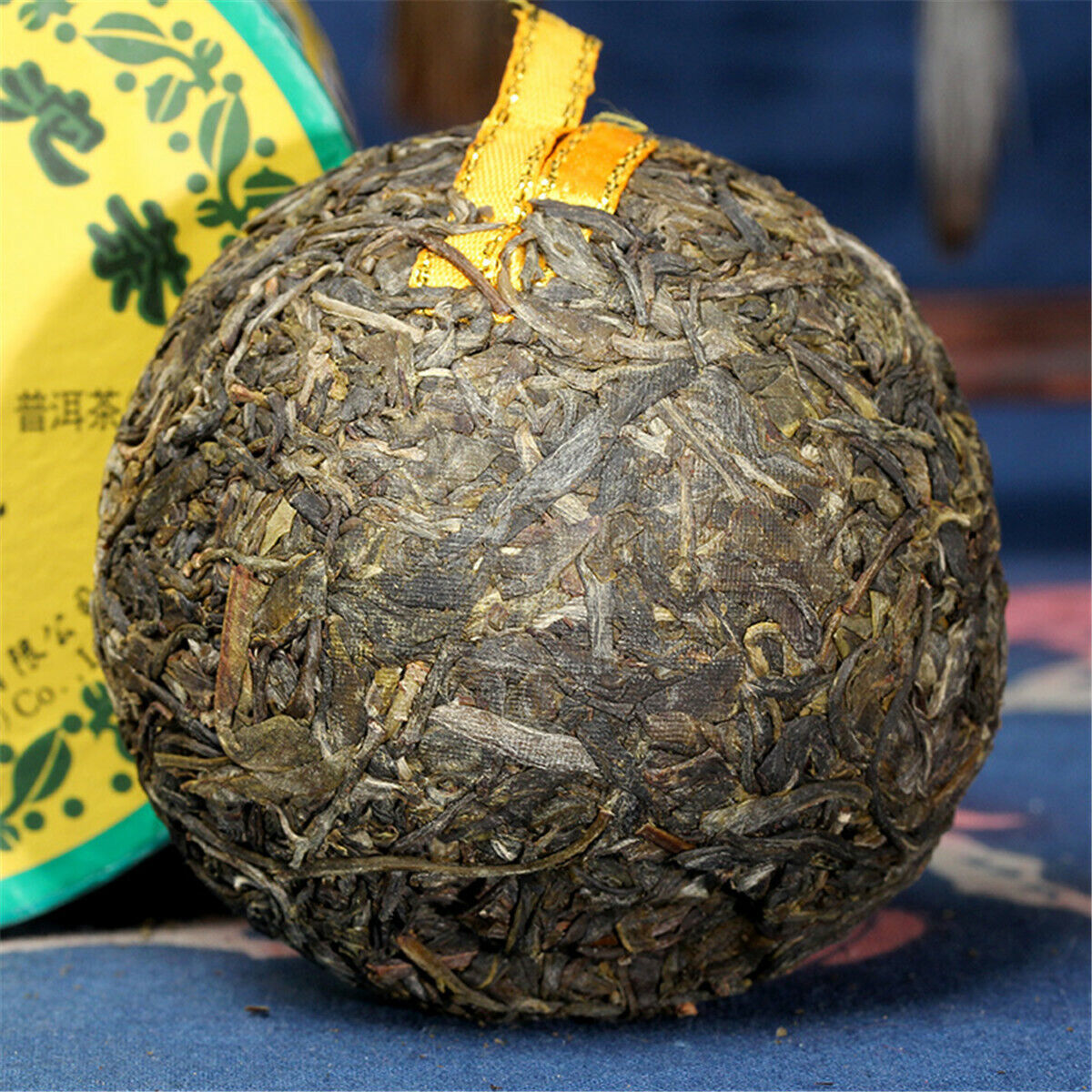 HelloYoung Cha Pu-Erh Tea Green Tea with Box Xiaguan Golden Silk TuoCha Puer Shen Puer 100g Main image