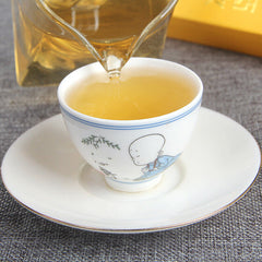 HelloYoung 150g Golden BarIceland Gold Brick Puerh Raw Brick Tea Mengku Gold Leaf Flower