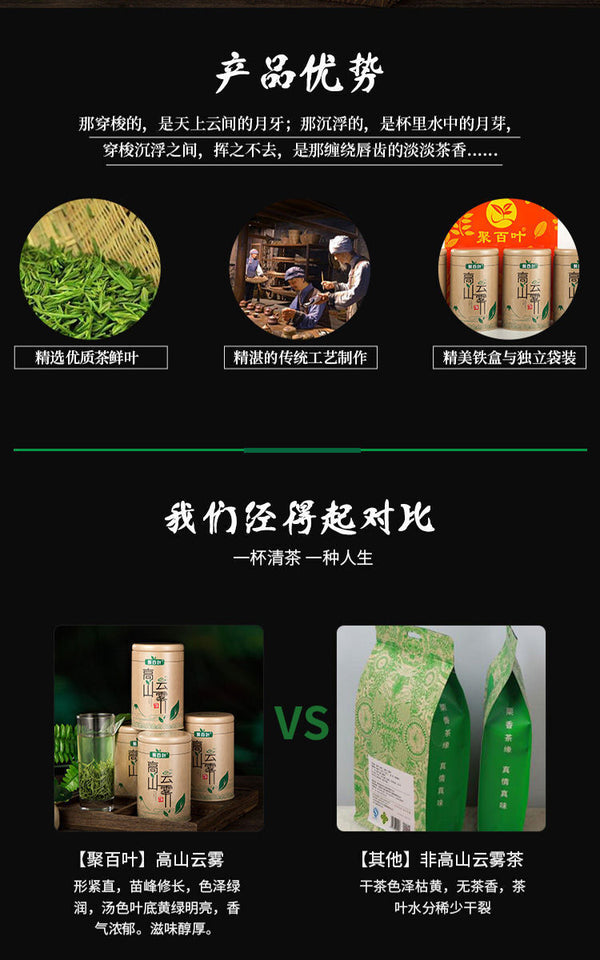 Premium 2025 Spring High Mountain Cloud Mist Green Tea 50g Can Strong Aroma