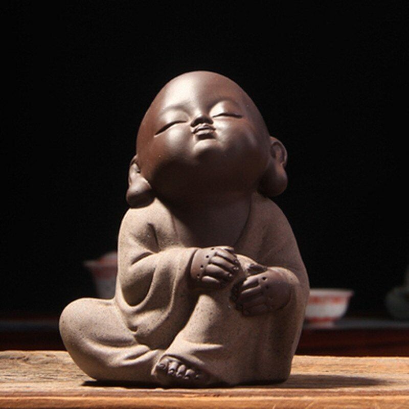 Hand Decoration Pet Monk Sand Tea Set Buddha Factory Outlets Tea Fitting