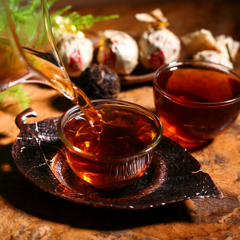 HelloYoung TeaPu-Erh Tuocha Big Leaf Species Pu'er Ripe Tea 500g Fermented Pressed Black Tea