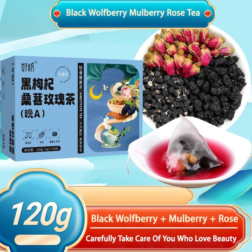 Dietary Supplement Black Goji Berry Mulberry Rose Tea - Rich in vitamins Secondary image