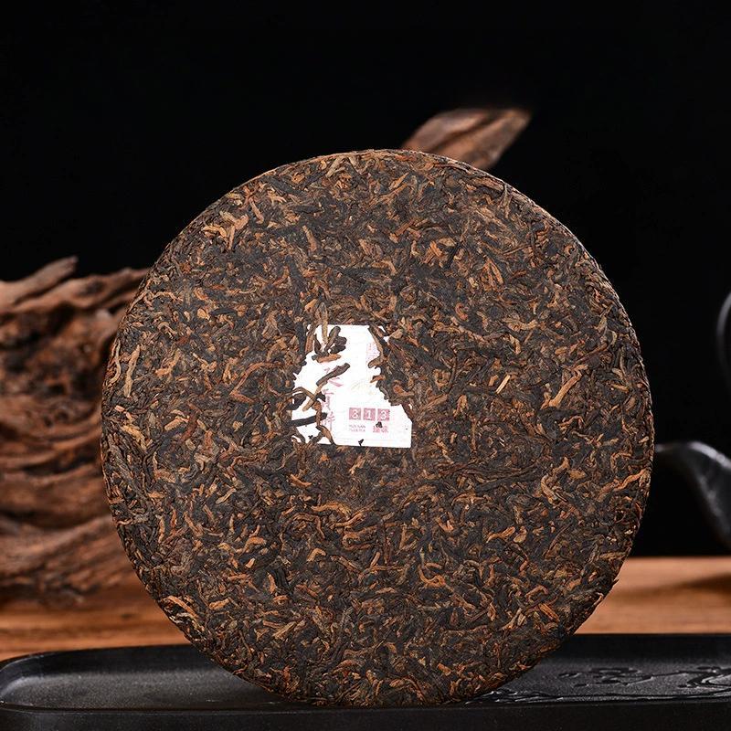 357g Yunnan Ripe Pu-erh Tea Qizi Cake Aged Fragrant Grade Early Spring