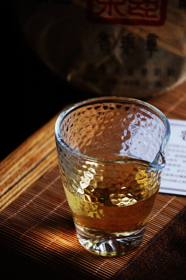 HelloYoung 357g Pu-erh Raw Tea Old Panzhang Brown Mountain Yunnan Seven Cakes Hand Pressed