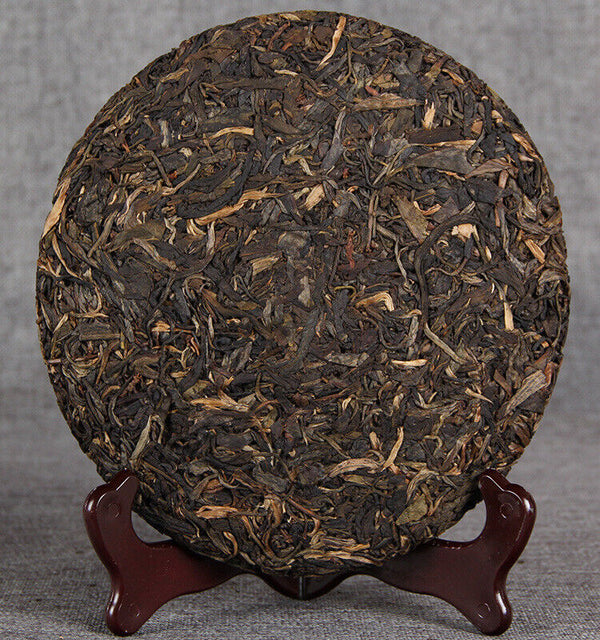 HelloYoung Puerh Green Tea Pu-Erh Tea Pressing Process Cha Pu'er Tea Cake Craft Tea 357g