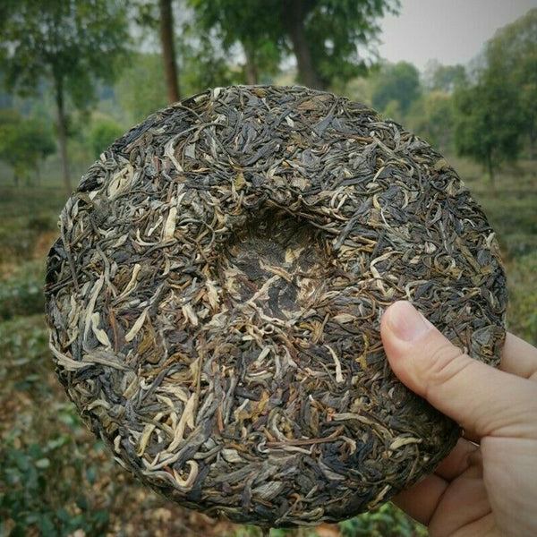 357g/12.59oz Top Green TeaZhonghong India Mengku Spring Tea  Pu'er Tea Cake