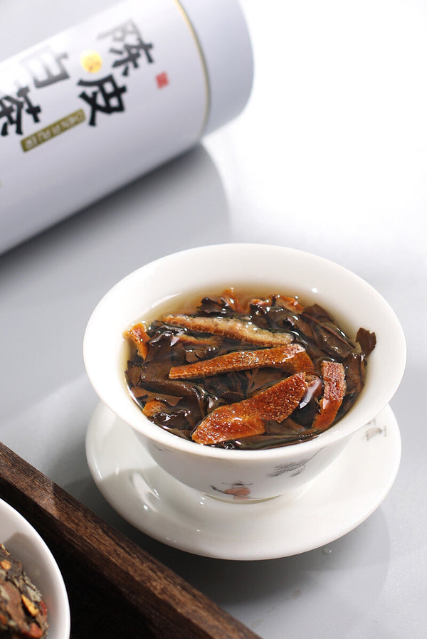Chenpi White Tea Slice Small Tea Cake Aged Gongmei Biscuit Tea Tin 500g