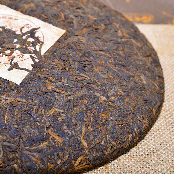 Cake Tea Old Ban Zhang Jinya Cooked Tea Cake Pu'er Tea 357g Pu'er Tea Cooked Tea