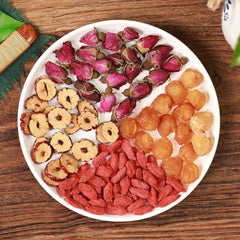 Longan Red Date Goji Rose 10 Treasure Herbal Tea Chinese Natural Blend