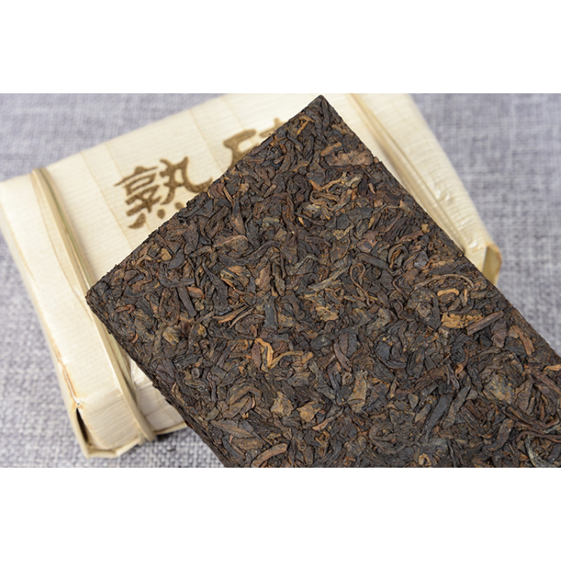 Pu'er Tea Bamboo Shoot Shell Packing Health Care 250g/8.8oz Premium Ripe Brick