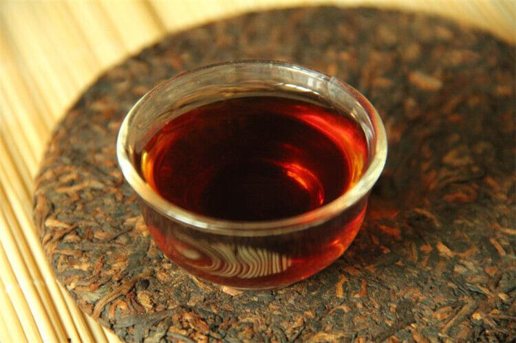 HelloYoung 200g Cang Pu Golden Bud Puerh Tea Ripe Cake Tea Menghai Chen Xiang Pu'er Cake