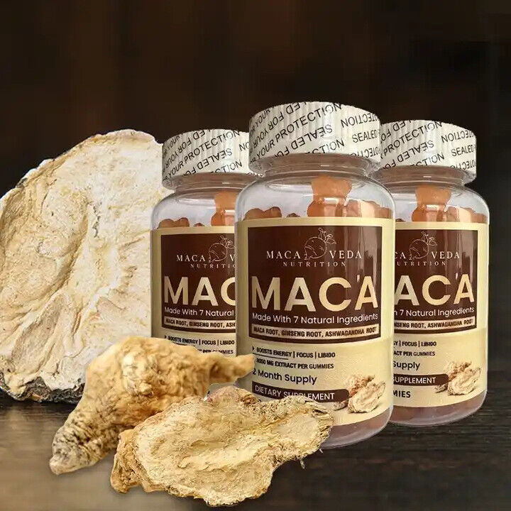 Men Powerful Energy Supplements Vegan Maca Root Gummies 60G Main image