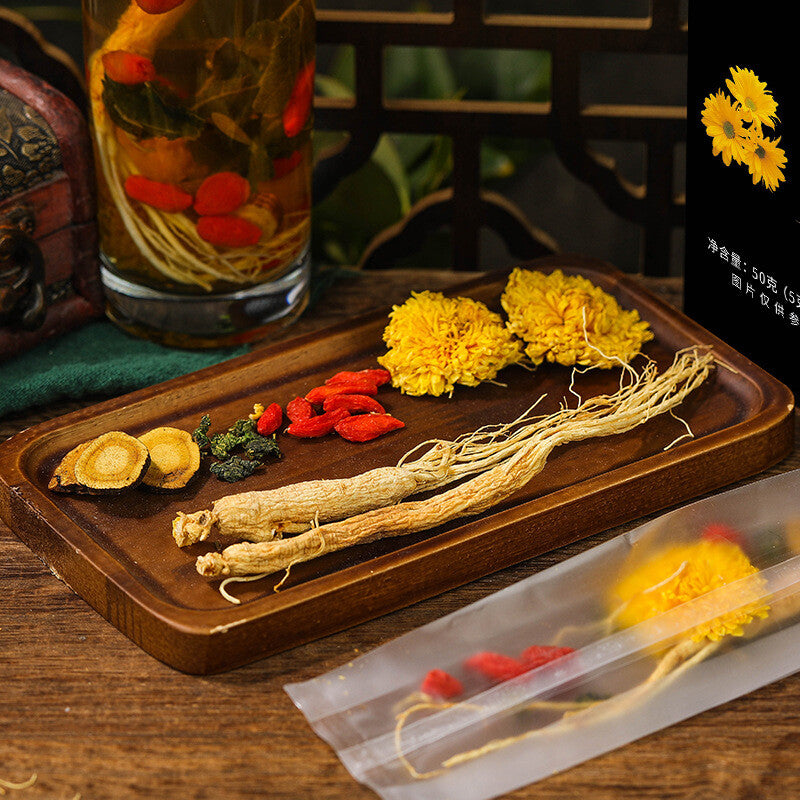 Premium Ginseng Chrysanthemum Goji Berry Tea Men's Five-Treasure Herbal Blend Main image