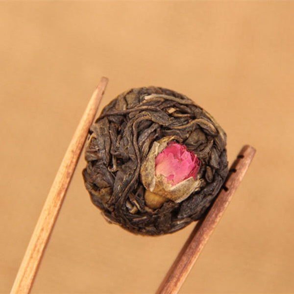 HelloYoungRose herbal tea 500g Chinese handmade puer tea raw Pu er old trees pu'er cha min