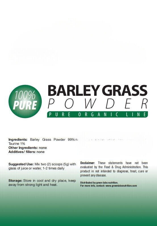 Barley Grass Powder Pure Organic Natural Main image