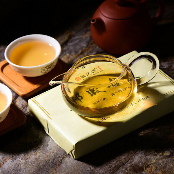 HelloYoung Ancient Tree Pu'er Green Tea Brick Health Care Premium 250g Yunnan Pu-Erh Tea