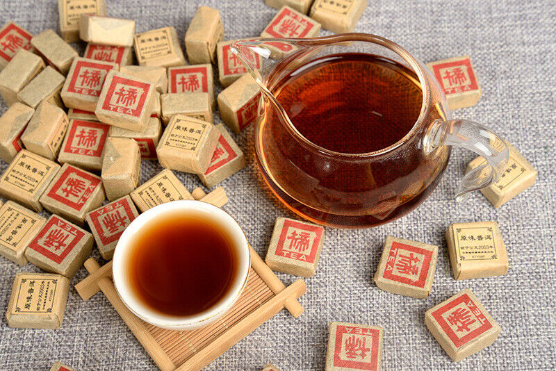 HelloYoung 500g Yunnan Pu'er Tea Leaves Mini Tuocha Original Small Square Brick Tea