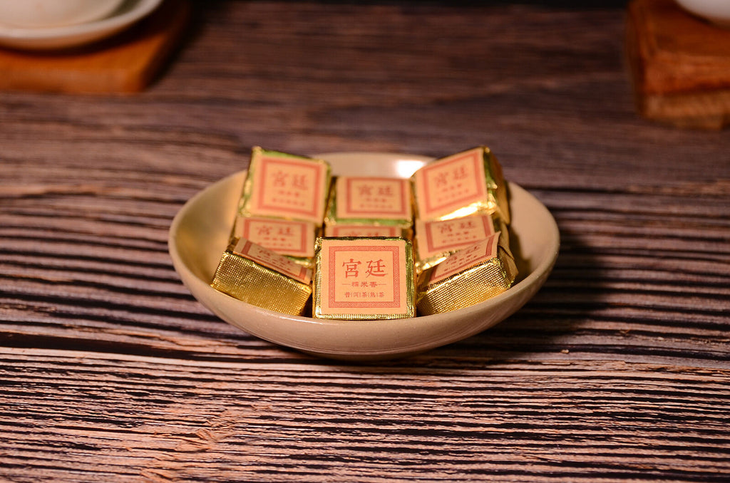 HelloYoung Yunnan Jindian small square brick black tea leaves glutinous fragrance brick tea